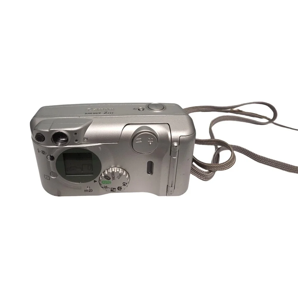 Canon Sure Shot Z155 Caption 35mm Point & Shoot Film Camera Silver Auto Focus